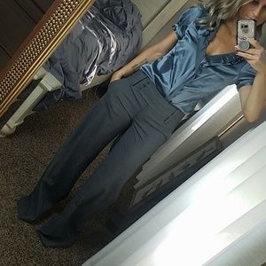 Grey wool dress pants